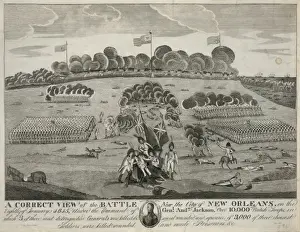 A correct view of the battle near the city of New Orleans, o