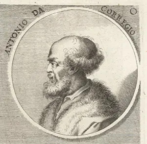 Philipp Kilian Prints: Correggio, Italian painter of the Parma school, 1489-1534