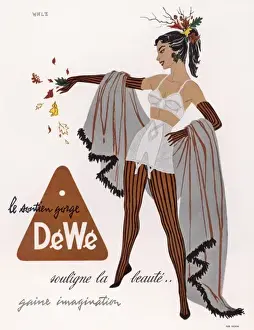 Matching Prints: De we Corset & Bra 1950S