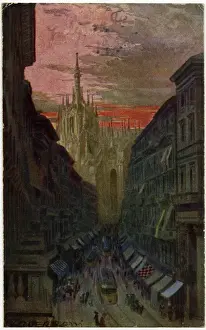 Emanuele Prints: Corso Vittorio Emanuele II, Milan, Italy