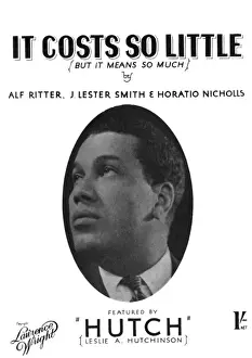 Hutchinson Prints: It costs so little by Hutch - Music Sheet Cover