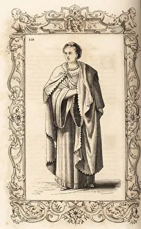 16th Century Prints: Costume of an African woman of the Kingdom of Tlemcen, 16th cent