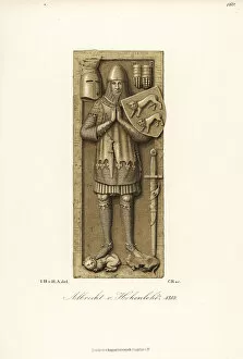 Ivory Gallery: Costume of Albrecht von Hohenlohe, died 1319