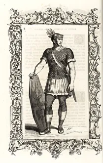 16th Century Prints: Costume of an ancient Roman cavalryman