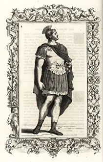 16th Century Prints: Costume of an ancient Roman infantryman