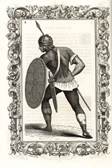 16th Century Prints: Costume of an ancient Roman velites and lanciatori