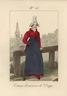 Papillon Prints: Costume of the area of Dieppe The papillon