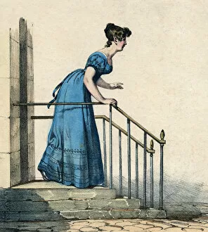 Apprehensive Gallery: Costume Blue Dress 1820S