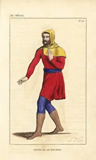 Leopoldmassard Prints: Costume of the common man, 11th century