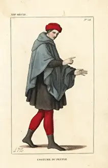 12thcentury Prints: Costume of a common man, 12th century