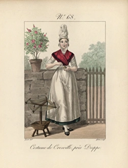 Alsation Gallery: Costume of Crosville, near Dieppe The folds