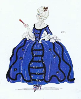 Images Dated 27th October 2016: Costume design by Georges Barbier for the Valentino film Mon