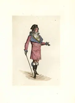 Auguste Prints: Costume of Dorlis, Muscadin in the fashion of 1796