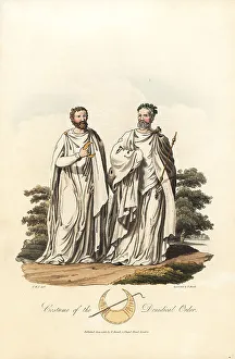 Pre Roman Prints: Costume of the Druidical Order of the pre-Roman era