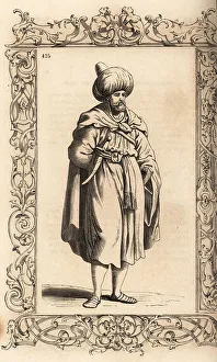 16th Century Prints: Costume of an Ethiopian noble, 16th century