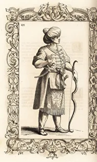 16th Century Prints: Costume of an Ethiopian soldier, 16th century