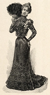 Accordian Gallery: Costume / Feather Fan / 1900