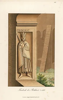 Barbarossa Prints: Costume of Frederick I, Holy Roman Emperor, d. 1190