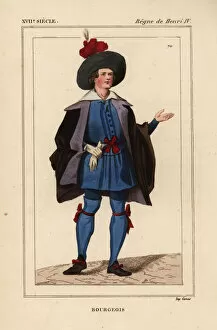 Costume of a French bourgeois man, 16th century