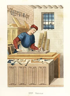 Woodwork Prints: Costume of a French joiner, 16th century