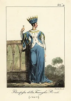 Costume of a French princess, circa 1240