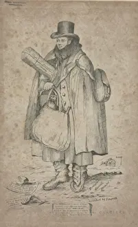 Palaeontologist Prints: Costume of the Glaciers (sketch of William Buckland)