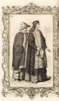 Noble Woman Prints: Costume of a Goth woman, 16th century
