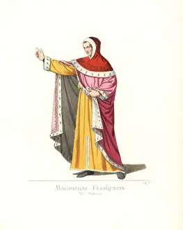 Camillebonnard Prints: Costume of a government magistrate in Florence