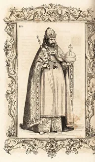 Gerard Seguin Prints: Costume of a Holy Roman Emperor, 16th century