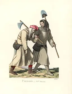 Purse Prints: Costume of Italian peasants, 15th century