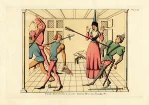 Girdle Gallery: Costume of the late 15th century, from a scene of murder