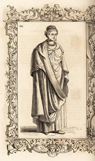 16th Century Prints: Costume of a lower-class African woman, 16th century