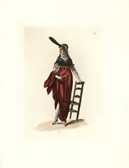 Directoire Prints: Costume of Madame Peters, merveilleuse