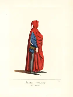 Costume of Madame Raquet, merveilleuse in the martyr style