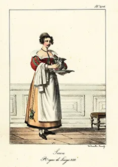 Pitcher Prints: Costume of a maidservant, 17th century France