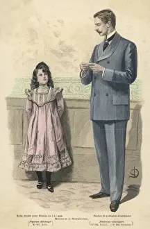 Cuff Prints: Costume Man & Girl 1899