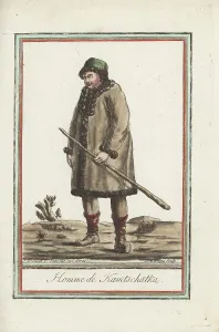 Ainu Prints: Costume of a man of Kamchatka, Itelmen, Koryak or Ainu