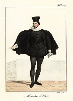 1586 Prints: Costume of the Master of Accounts of Paris, 1586
