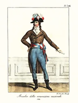 Bicorne Prints: Costume of a Member of the National Convention, 1793