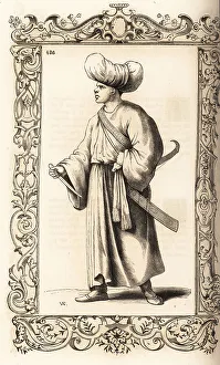 16th Century Prints: Costume of a Moor of quality, 16th century
