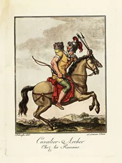 Quiver Prints: Costume of a mounted archer, ancient Rome