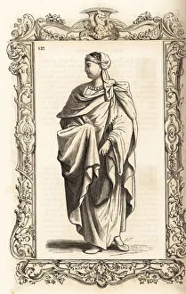 16th Century Prints: Costume of a noble African woman, 16th century