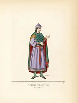 12thcentury Prints: Costume of the Pope or supreme pontiff, 14th century