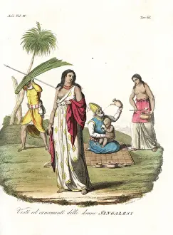 Costume of a Singhalese woman in Sri Lanka