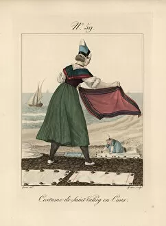 Alsation Gallery: Costume of St Valery en Caux The bonnet is