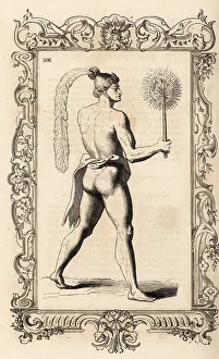 Loincloth Prints: Costume of a Timucua fan bearer, Florida
