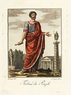 Roman Empire Prints: Costume of a Tribunus plebis, ancient Rome