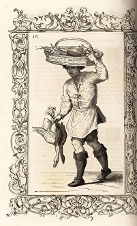 Costume of a Venetian basket carrier or cestaruoli, 16th century