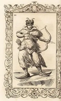 Gerard Seguin Prints: Costume of a woman hunter of Bjarmaland (now Arkhangelsk Oblast)