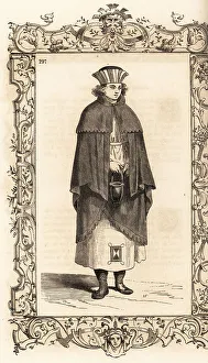 Costume of a woman of Lolland or Gotland, 16th century